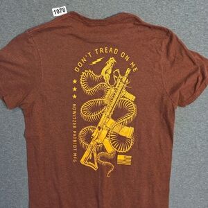 Howitzer Medium Graphic Tee in Rust and Yellow "Dont Tread On Me" Patriotic